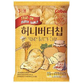 Calbee Honey Butter Chips, a beloved sweet and savory Korean snack for beer